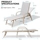 preview thumbnail 64 of 72, Outdoor Patio Lounger Aluminum Adjustable Chaise Lounge Chairs with Arms (Set of 2/4) - See Picture