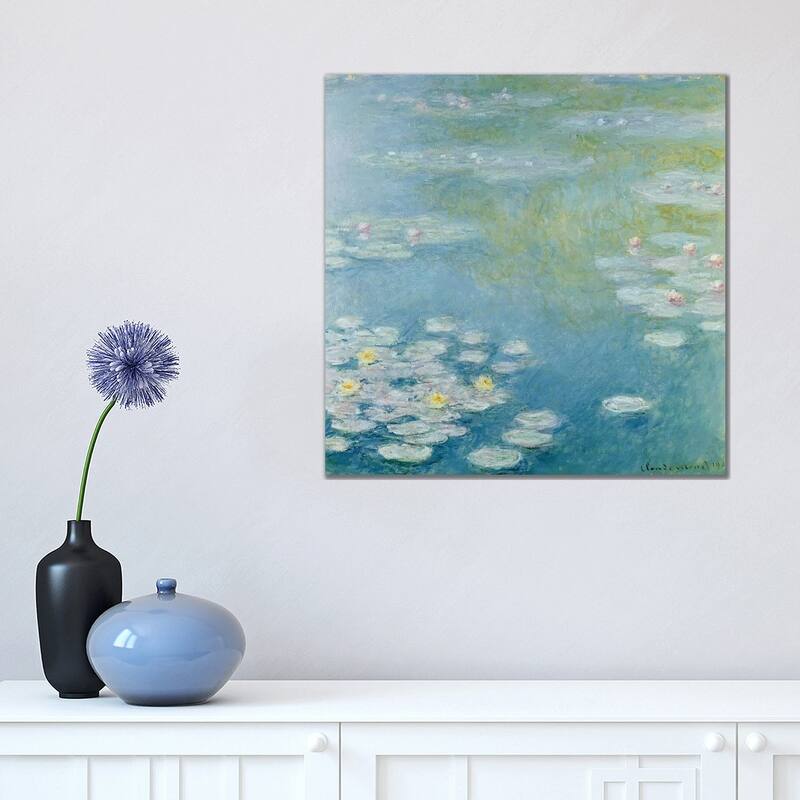iCanvas "Nympheas at Giverny, 1908 " by Claude Monet Canvas Print - 18x18x1.5
