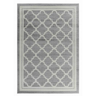 7' X 10' Grey Moroccan Area Rug - 3'6