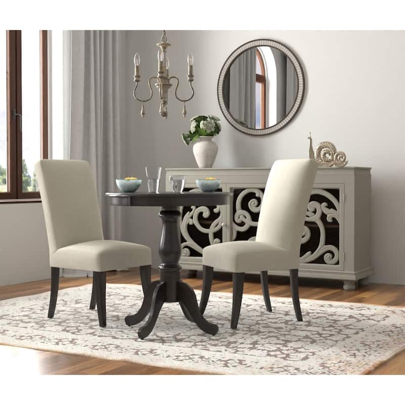 Solid Round Top Pedestal Bar Table - 30" - Espresso Brown