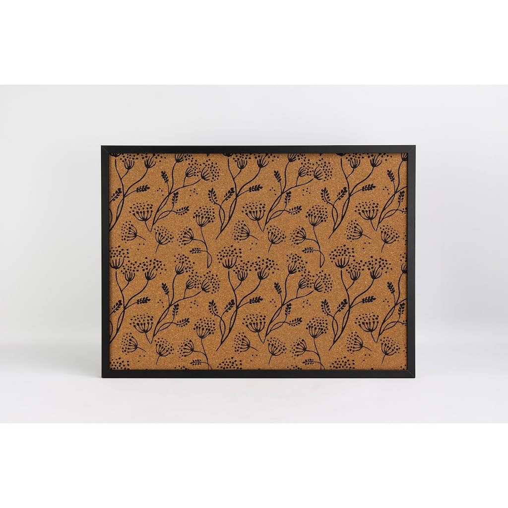 WallPops Floral Branch Black Printed Corkboard