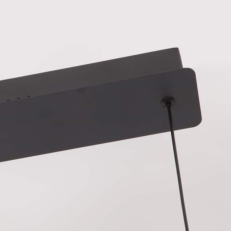 6-Light Modern Kitchen Island Linear Dimmable LED Pendant - Black+Brass