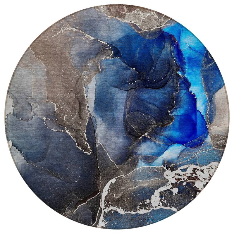 Dava Artistic Abstract Weather Resistant Current & Stylish Outdoor Rug