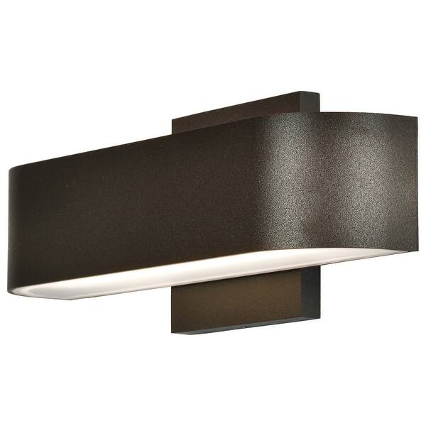 slide 2 of 6, Access Lighting Montreal - LED Outdoor Wall Light - Bronze Finish - Frosted Glass Shade White