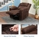 preview thumbnail 31 of 37, Corduroy Recliner Chair, Manual Recliner Sofa with Handle, Pillow Top Arms, Thick Padding, Side Pocket, 330Lbs Capacity