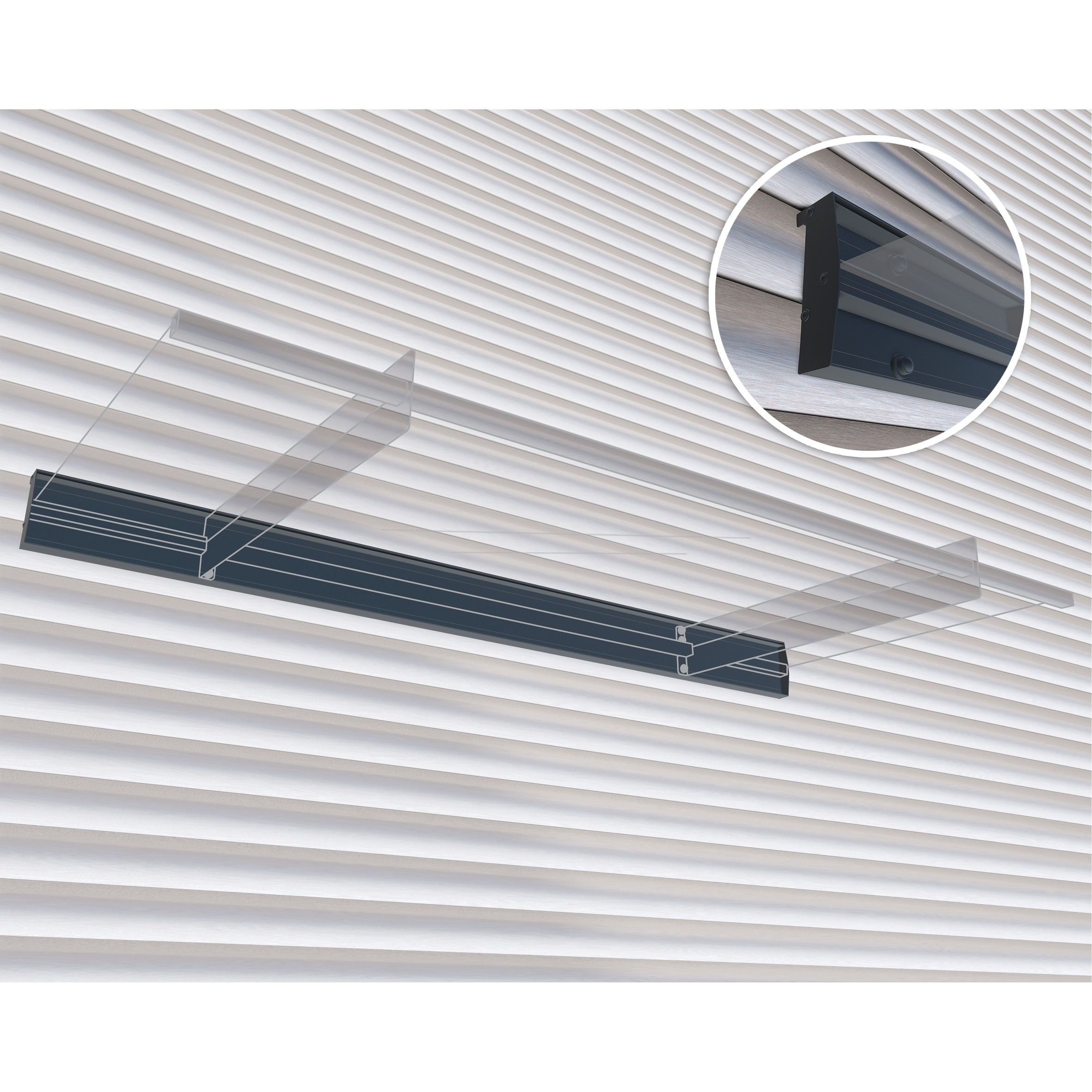 Nancy 3 ft. x 7 ft. Door Fixed Awning Siding Connector Kit