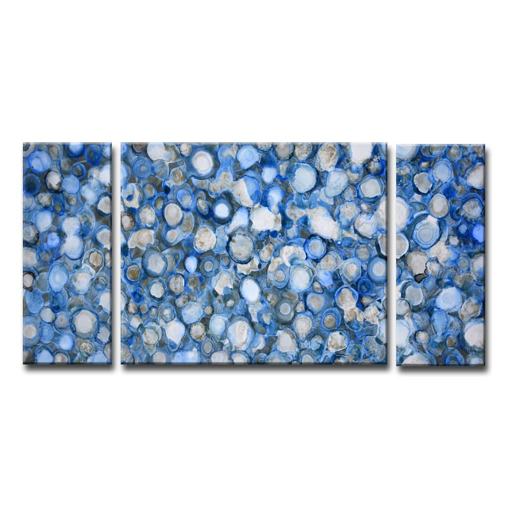 'Arctic River Stones' 3-Pc Wrapped Canvas Wall Art Set by Norman Wyatt Jr.