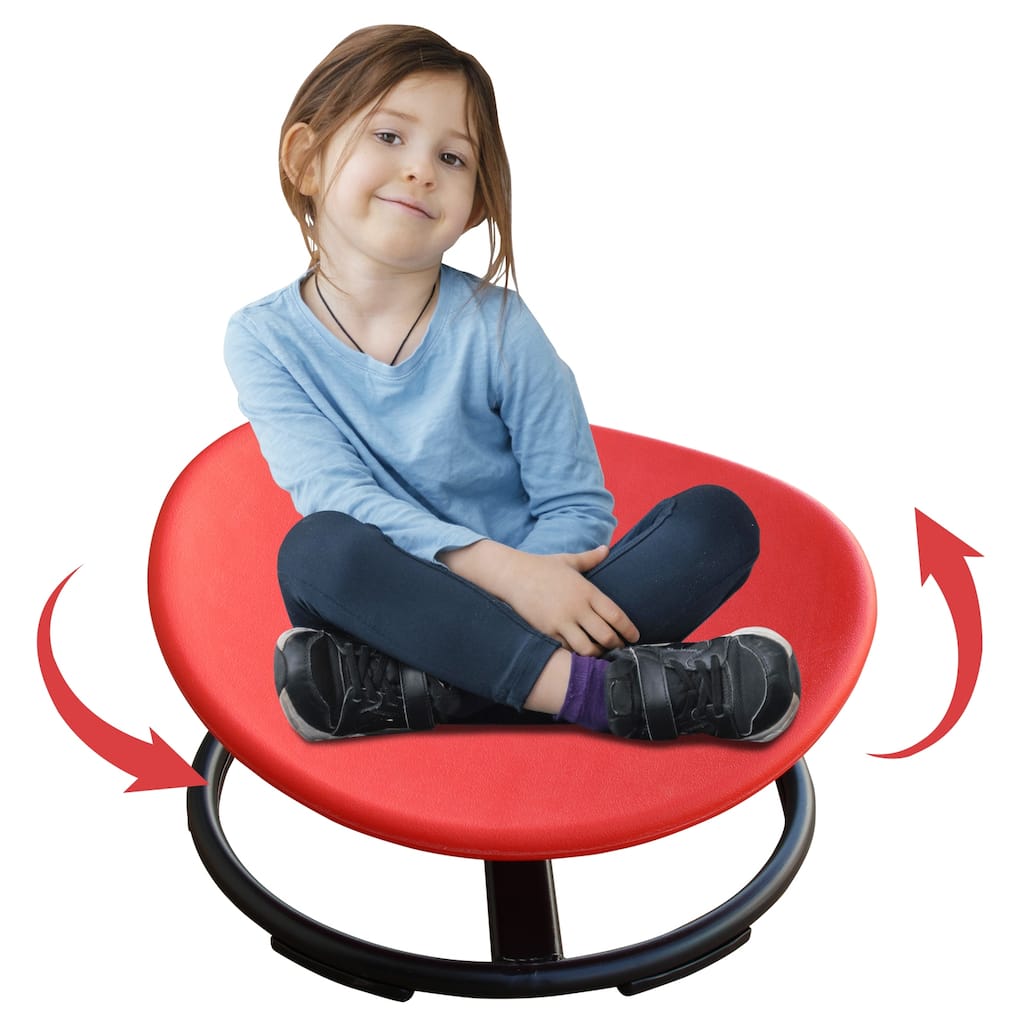 KIds Sensory Swivel Chair For Children With Autism, Sensory Toys For Children With ADHD, Training Body Coordination, Red