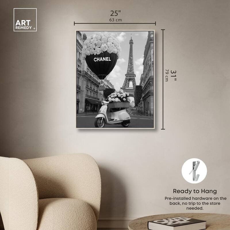 Scooter and Glam Balloon II Canvas by Art Remedy