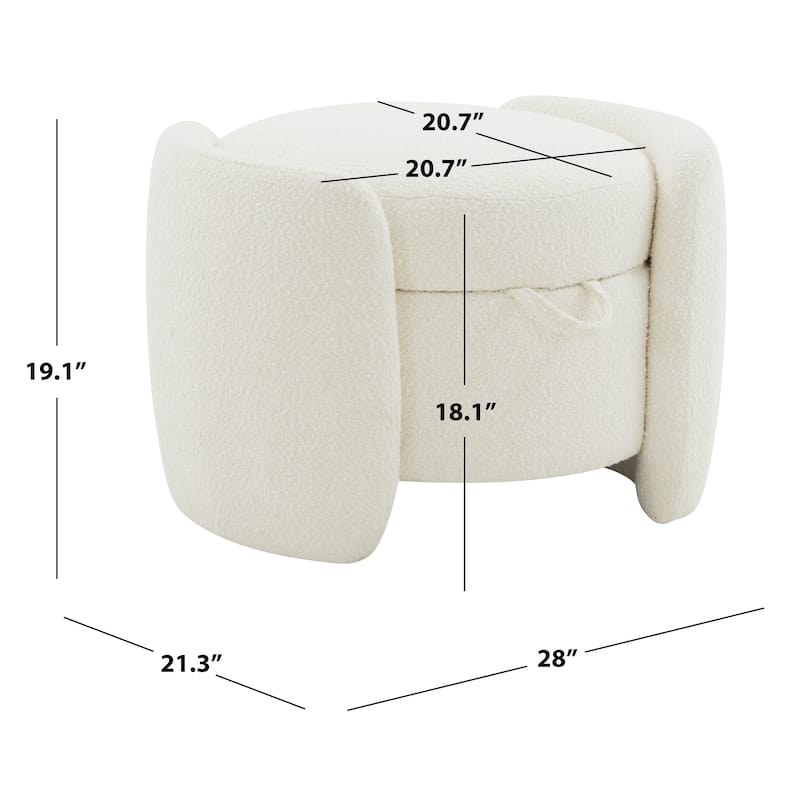 SAFAVIEH Couture Sivan Storage Ottoman (Fully Assembled)