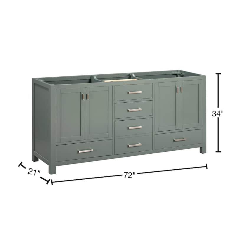 Avanity Modero 72 in. Double Bathroom Vanity Cabinet - 72"W x 21"D x 34"H