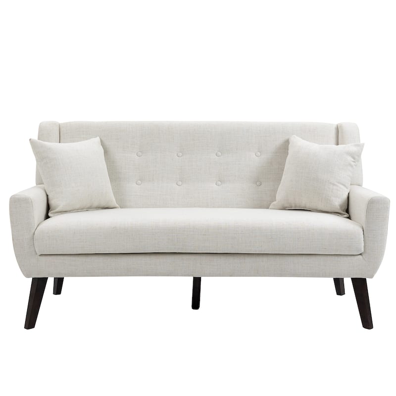 Cotton/ Linen Look Fabric Modern Accent Armchair