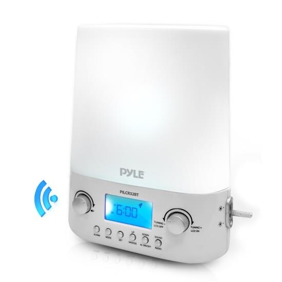 Bluetooth Sunrise & Sunset Illuminating Alarm Clock Radio Night Light with Relaxing Nature Sounds