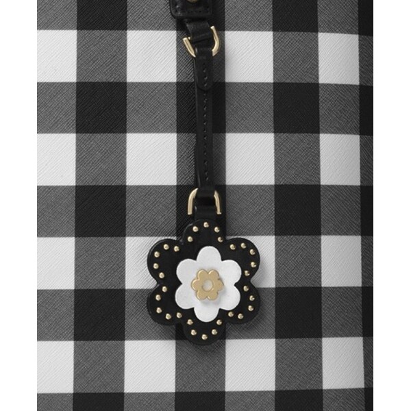 black and white checkered michael kors purse
