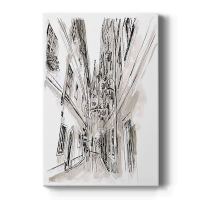 Europe Street Sketches III Premium Gallery Wrapped Canvas - Ready to Hang