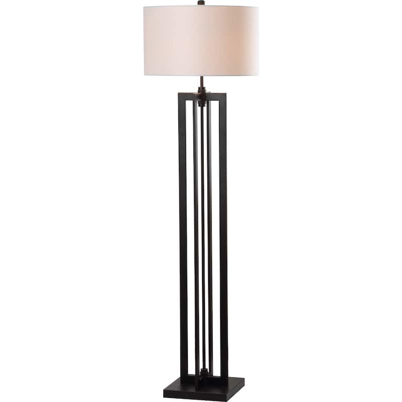 SAFAVIEH Lighting 59-inch Tanya Tower Black Floor Lamp - 17"x17"x59"