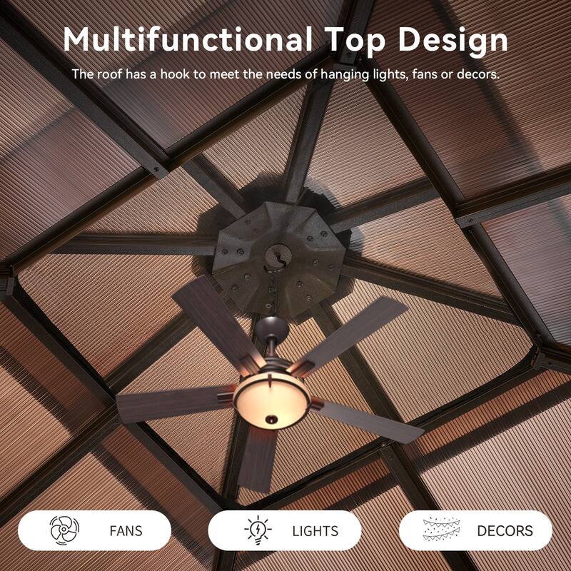 Outdoor Double Roof Hardtop Gazebo