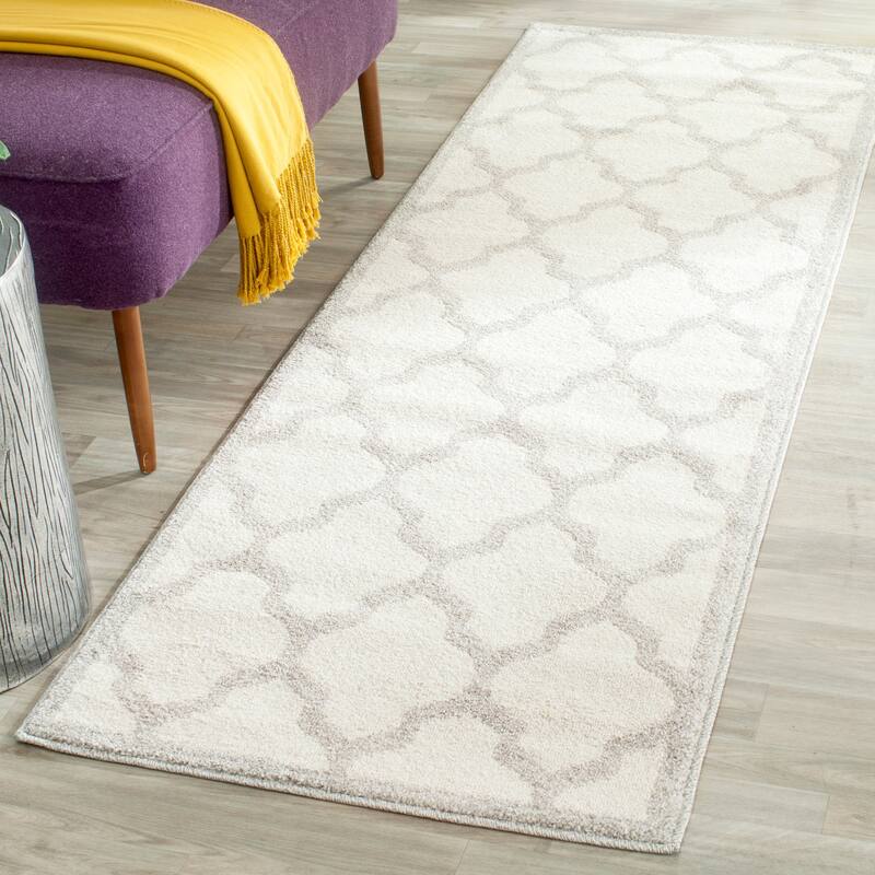 SAFAVIEH Amherst Machi Modern Rug - 2'3" x 7' Runner - Beige/Light Grey
