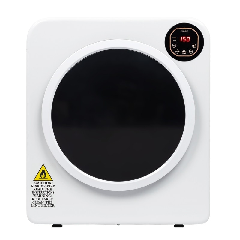 HOMCOM Compact Laundry Dryer, 1350W 3.22Cu.Ft Portable Clothes Dryer with 5  Drying Modes,Stainless Steel Tub for Apartment, Home - Bed Bath & Beyond -  35263761