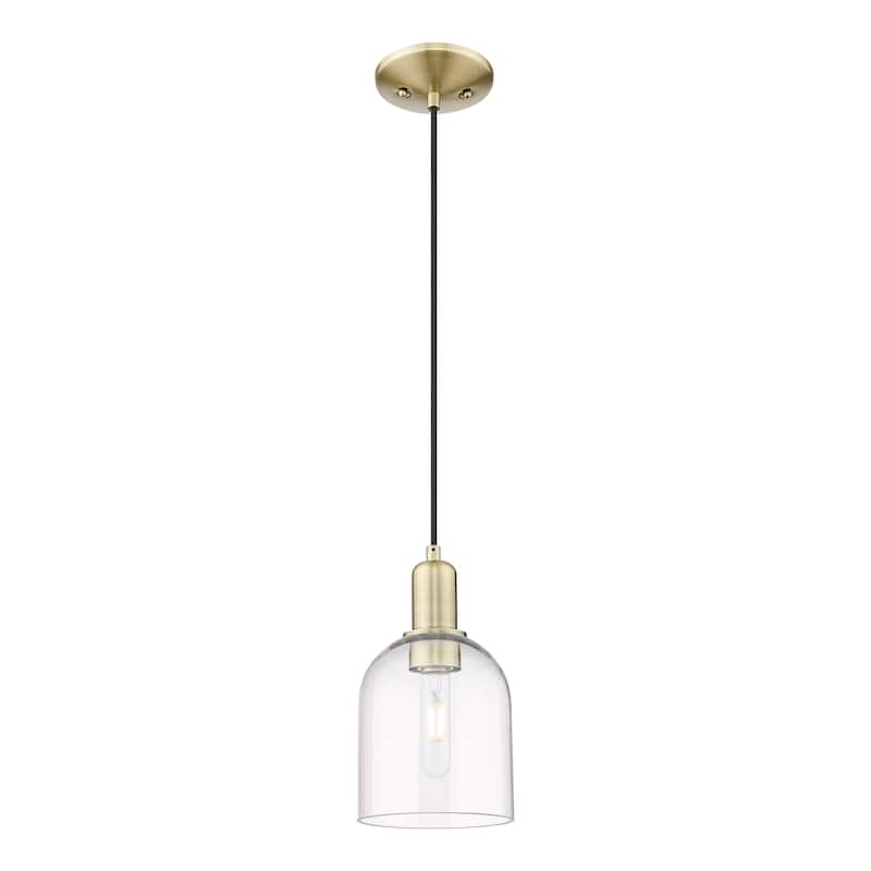 Innovations Lighting Endless Possibilities Arcadia - Bella - 1 Light 6" Cord Hung Mini Pendant - Antique Brass/Clear