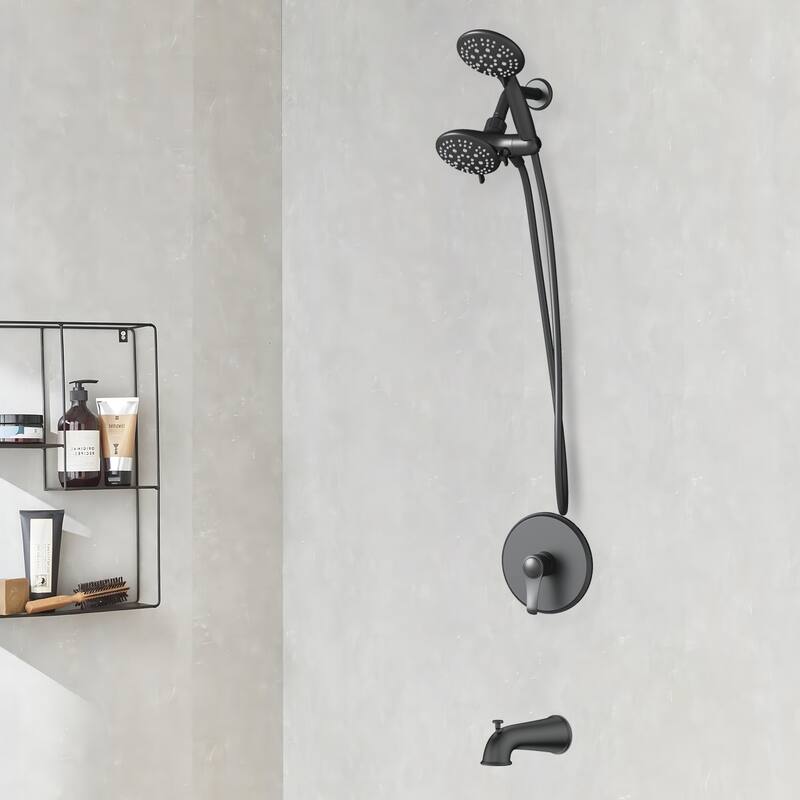GIVINGTREE Pressure Balanced Complete Shower System with Rough-In Valve - 4.7 inch