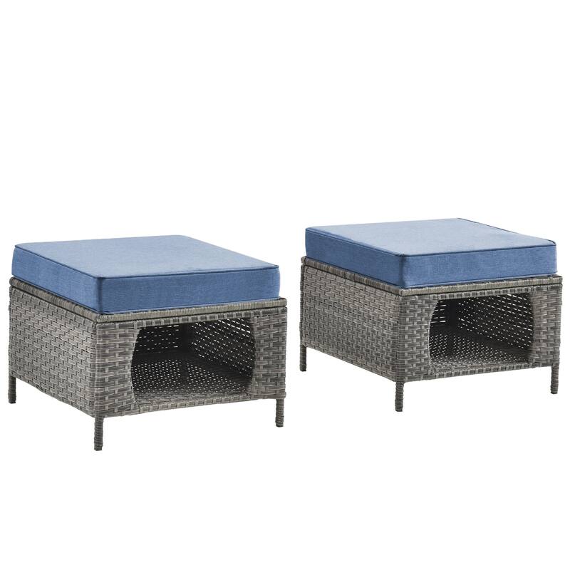 High Back Rattan Wicker Outdoor Patio Conversation Swivel chairs Sets