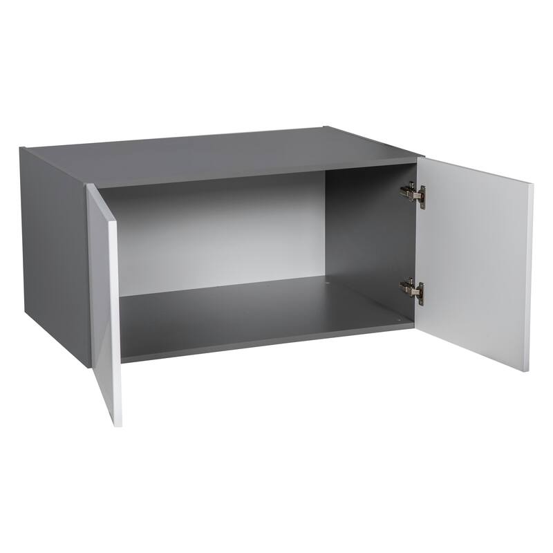 36" x 15" Wall Cabinet-Double Door-Grey - 36 x 15 x 12