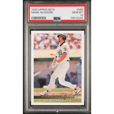 Mark McGwire 1993 Upper Deck Baseball Card #566 Graded PSA 10 - 8'6" x 11'6"