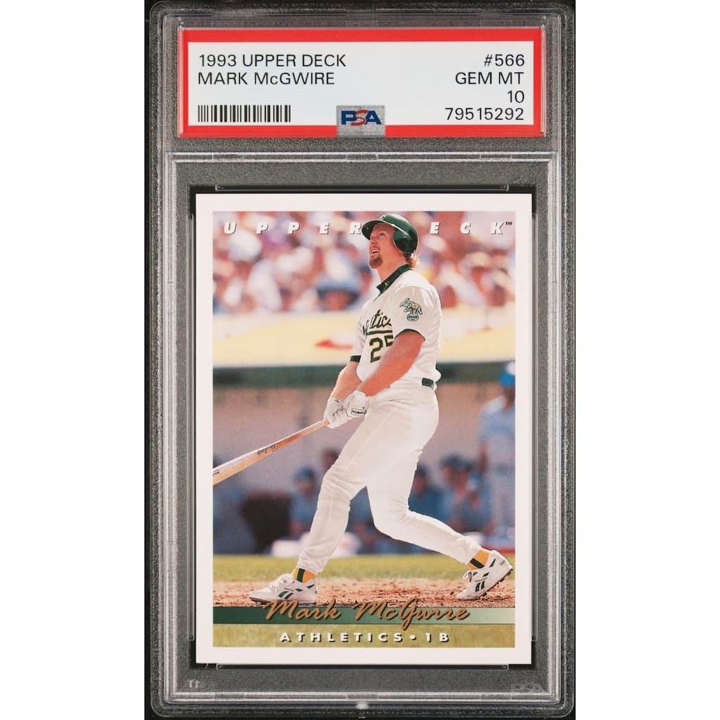 Mark McGwire 1993 Upper Deck Baseball Card #566 Graded PSA 10 - 8'6" x 11'6"