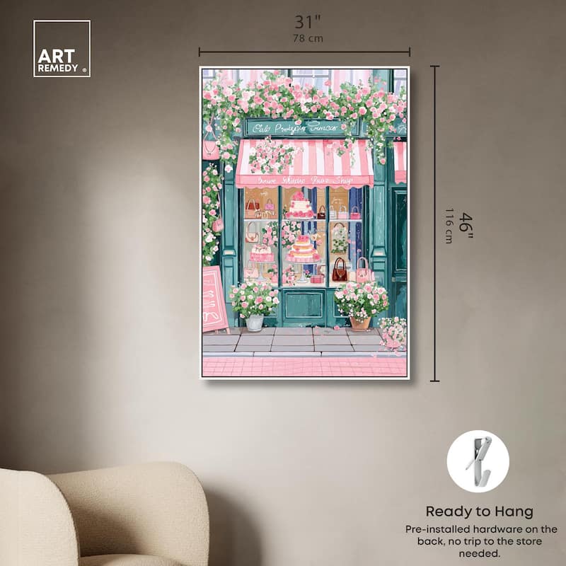 Whimsical Storefront Canvas by Art Remedy