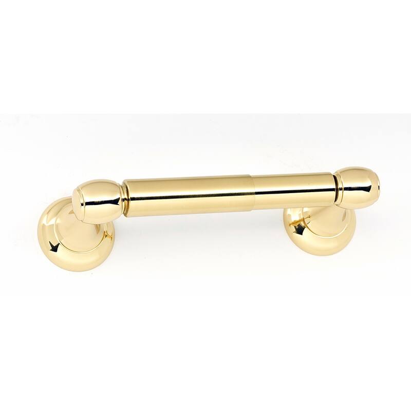 Alno Royale 6-1/4 Inch Wide Horizontal Toilet Paper Holder - Polished Brass