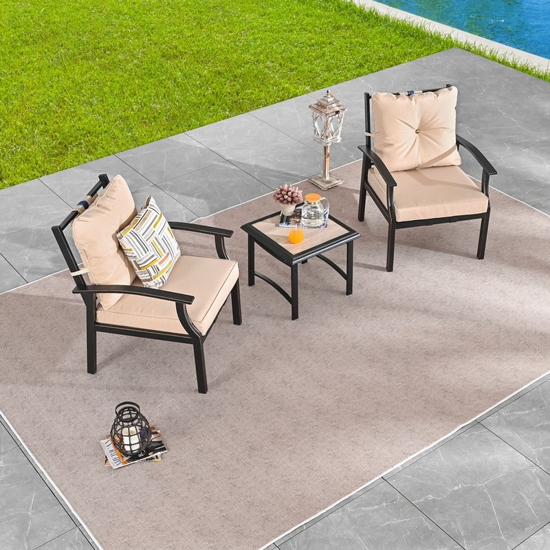 Y23 Patio Festival Outdoor Metal Seating Group with Cushions