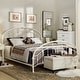 preview thumbnail 1 of 34, Lacey Round Curved Double Top Arches Victorian Iron Bed by iNSPIRE Q Classic