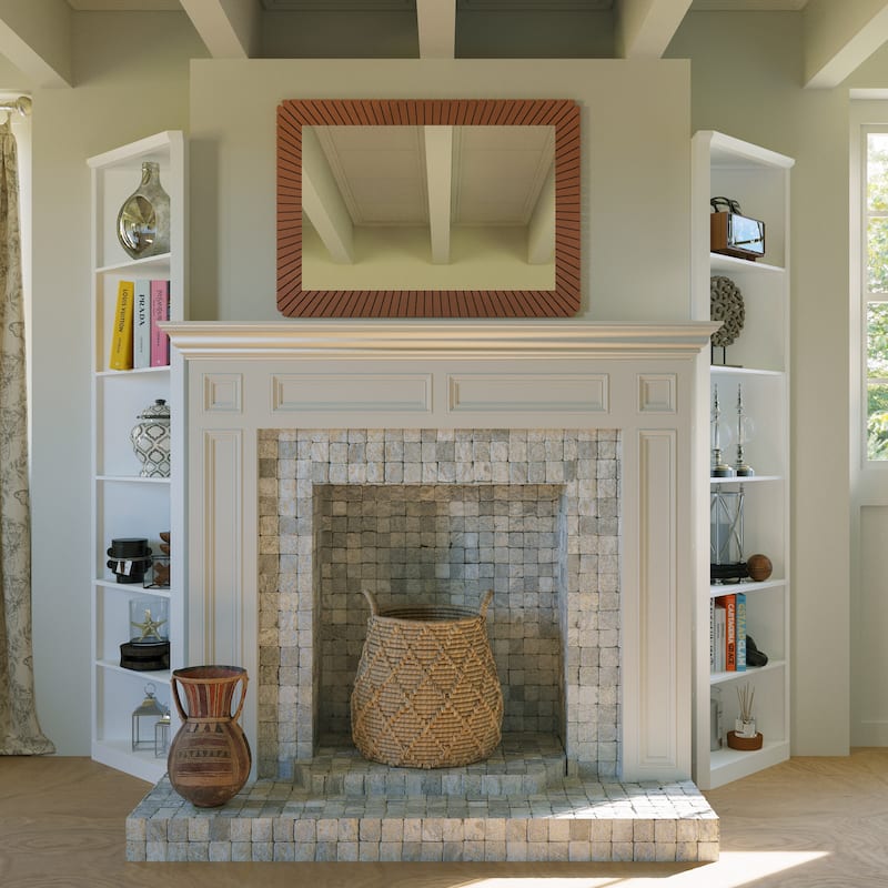Bookshelf Display Cabinet with 6-Tier Shelves Tall White Corner Bookcase Storage Shelf Unit