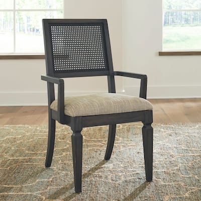 Caruso Heights Blackstone Panel Back Arm Chair (Set of 2)
