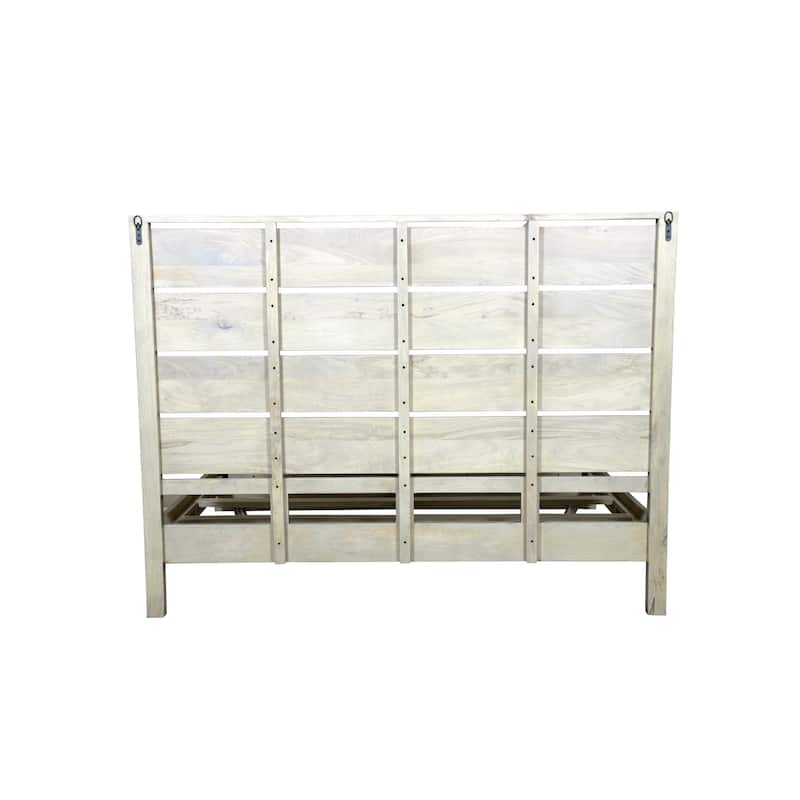 King Panel Bed with Solid Wood Frame
