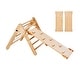 preview thumbnail 4 of 26, Pikler Triangle Set, Toddler Climbing Toys Indoor Playground, Ramp, and Arch, Montessori Climbing Set with Triangle Large Size - Brown, 4 in 1