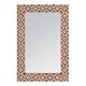 preview thumbnail 1 of 3, Verona 24 in. W x 36" H Rectangular Bone-Inlay Wall Mirror Brown