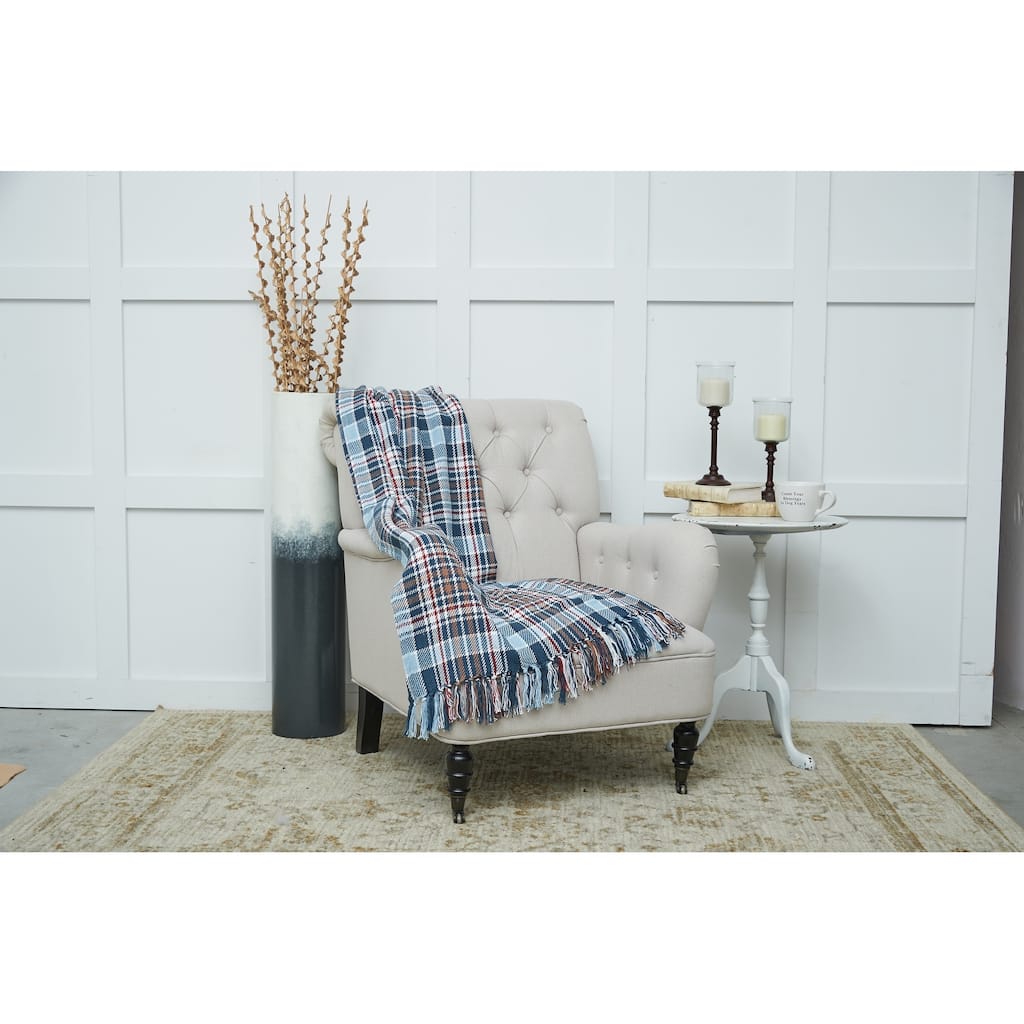Lawson Lake Plaid 50" x 60" Cotton Throw Blanket