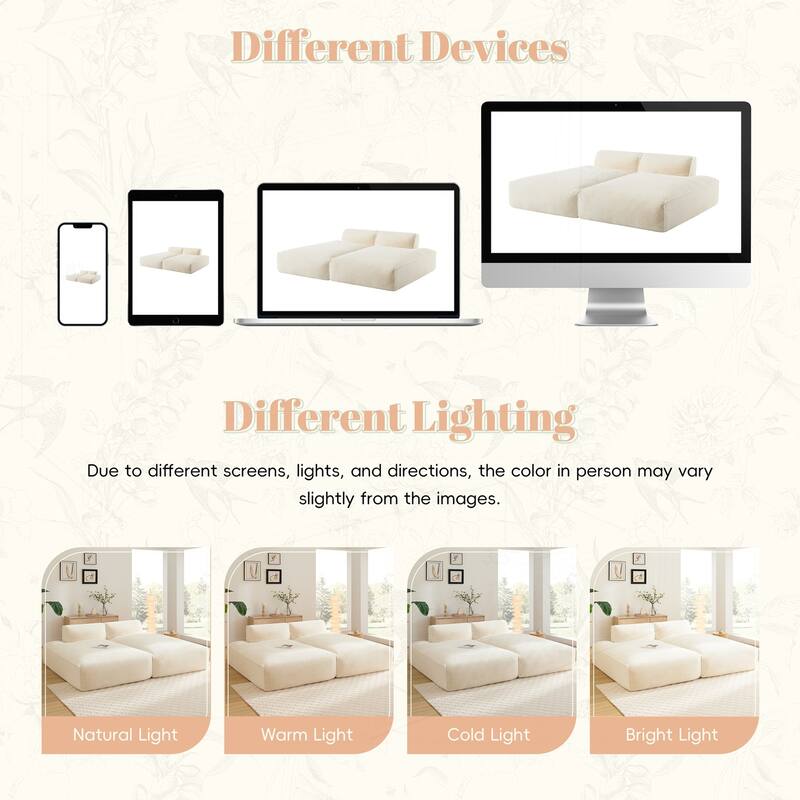 Spacious Foam-Filled Modular Sofa Bed for Living Room, Elderly-Friendly Design