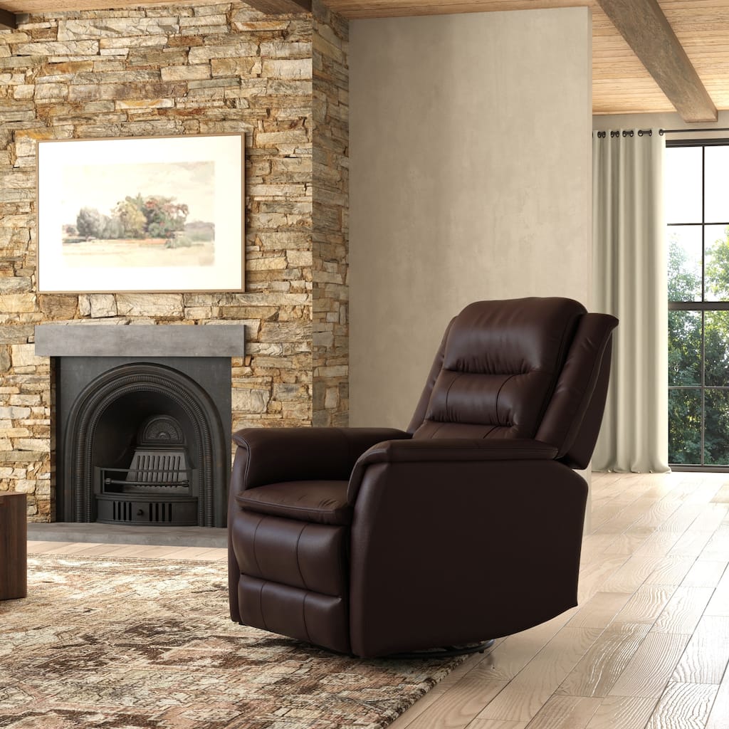 Swivel Glider Recliner With Manual Footrest In Madras