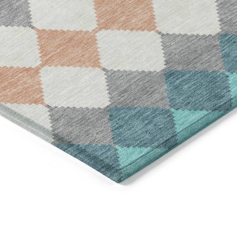 HomeRoots Geometric Transitional Rectangle Outdoor Rug