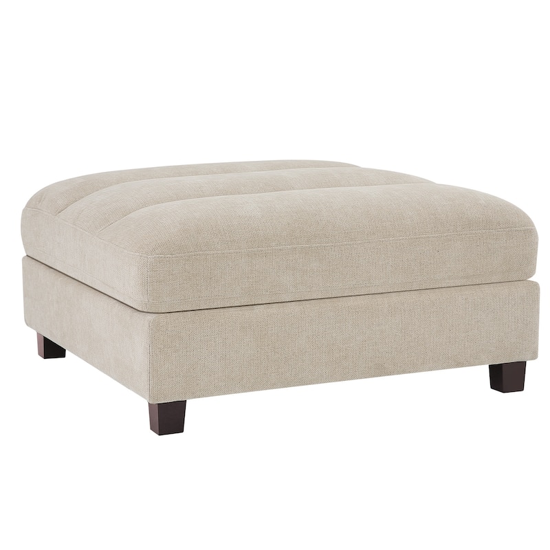 38.6" Plush Chenille Ottoman, Upholstered Cloud Ottoman, Modular Sectional Couches For Living Room, Compressed Memory Foam