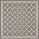 preview thumbnail 36 of 95, SAFAVIEH Courtyard Kailani Indoor/ Outdoor Waterproof Patio Backyard Rug 4' Square - Anthracite/Beige