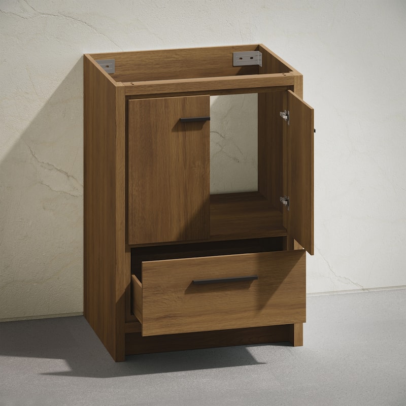 Virage 24" Freestanding Bathroom Vanity In Brown Oak Without Sink Top - 24