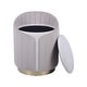 preview thumbnail 5 of 7, Two-Toned Ottoman with Storage or Vanity Stool, Taupe