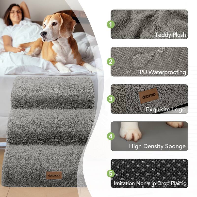 Teddy Style Velvet Waterproof Dog Pet Stairs