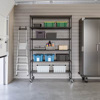 Seville Classics UltraDurable 6-Tier NSF Steel Shelving with Shelf Liners