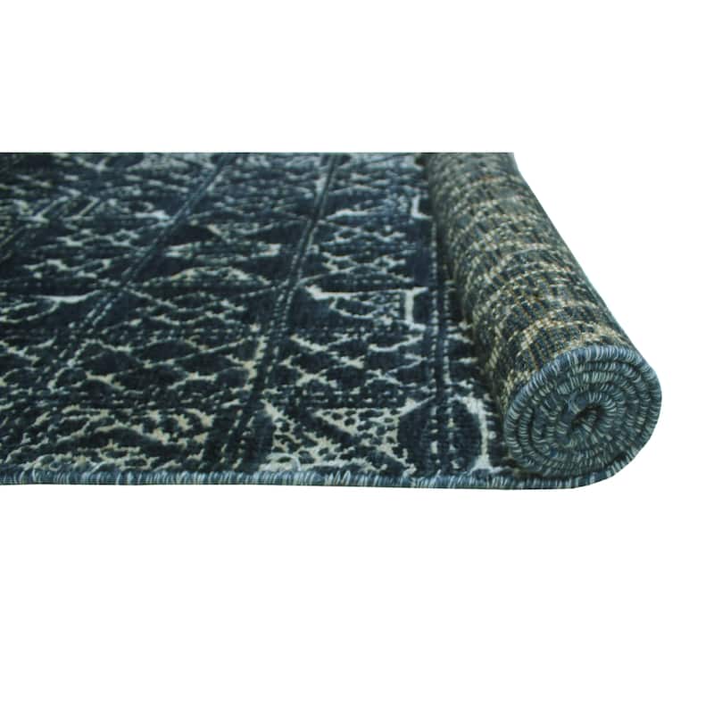 Noori Rug Fine Chobi John Grey/Ivory Runner - 2'8" x 9'5"