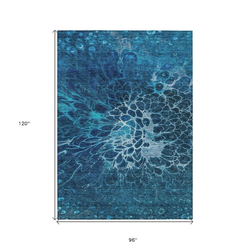 HomeRoots Abstract Transitional Rectangle Outdoor Rug